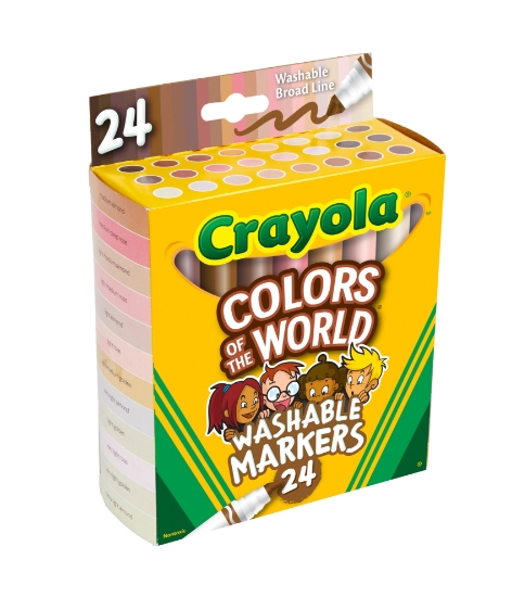 Picture of Colors of The World Washable Markers Broad Line 24 Colors