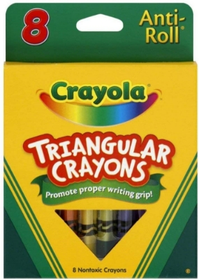 Picture of Anti-Roll Triangular Crayons 8 Colors