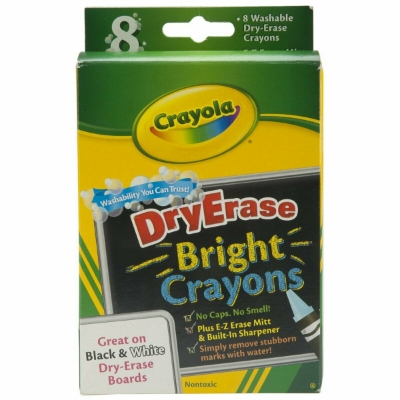 Picture of Washable Dry Erase Bright Crayons "Large Size" 8 Colors