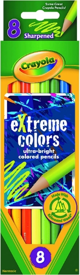 Picture of Extreme Colors Ultra-Bright Colored Pencils 8 Colors