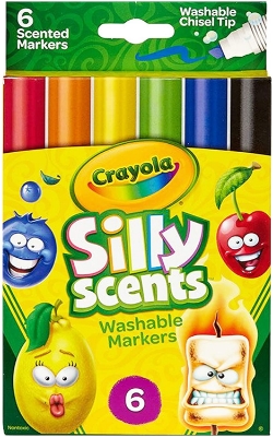 Picture of Silly Scents Chisel Tip Washable Markers 6 Colors