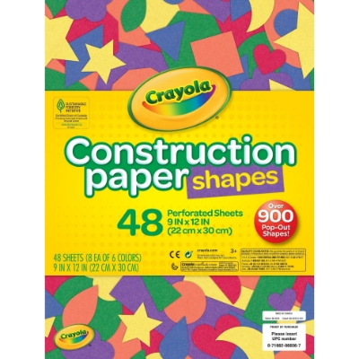 Picture of Construction Paper Shapes 48 Sheets