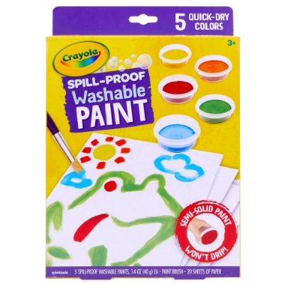 Picture of Spill Proof Washable Paint 5 Quick-Dry Colors