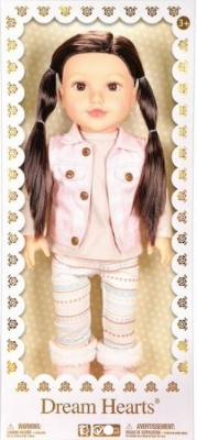 Picture of Dream Hearts Soft Bodied Poseable Girl Doll Caucasian Style (1) 18"/45cm 