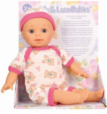 Picture of Lily & Lace Babies Doll with No Hair Caucasian Style (1) 11.5" / 29cm