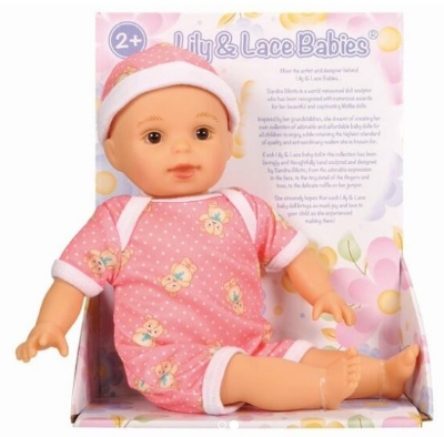 Picture of Lily & Lace Babies Doll with No Hair Caucasian Style (2)11.5" / 29cm