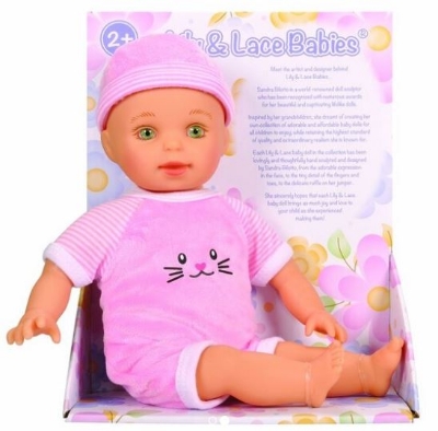 Picture of Lily & Lace Babies Doll with No Hair Caucasian Style (3) 11.5" / 29cm