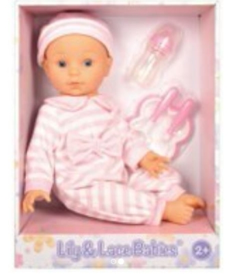 Picture of Lily & Lace Babies Soft-Bodied Baby Doll with No Hair Caucasian 16"/40Cm