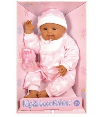 Picture of Lily & Lace Babies Soft-Bodied Baby Doll Afro-American (Short) 18"/45Cm