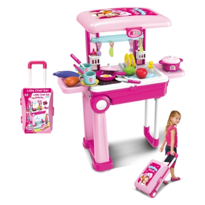 Picture of Little Chef Kitchen Luggage Set 2in1 "Pink"