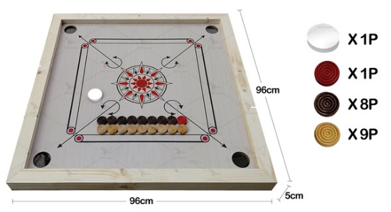 Picture of Carrom Board Game, 96*96*5Cm