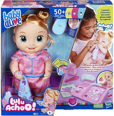 Picture of Lulu Achoo Doll, Interactive Doctor Play Toy, Blonde Hair