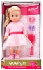 Picture of Soft Bodied Doll & Hair Brush 30cm "Evelyn"