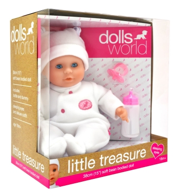 Picture of Little Treasure 38cm Soft Bean Bodied Doll White