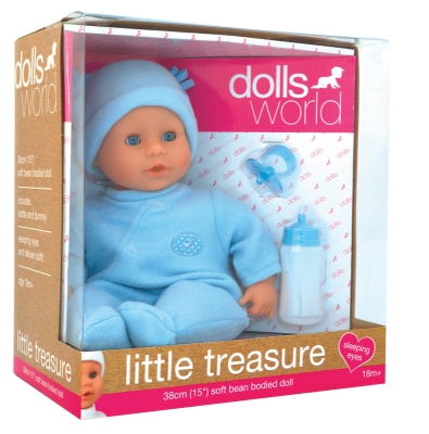 Picture of Little Treasure 38cm Soft Bean Bodied Doll Blue