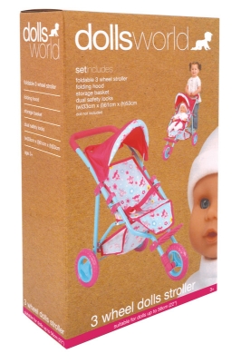 Picture of 3 Wheel Dolls Stroller Suitable for Dolls up to 56cm