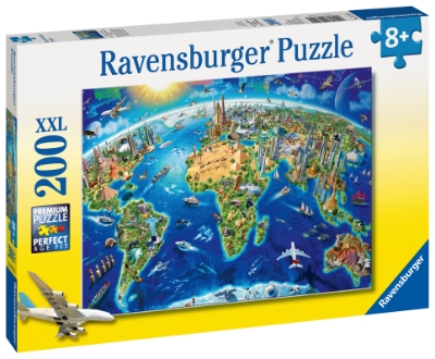 Picture of World Landmarks Map Puzzle 200 Pieces XXL