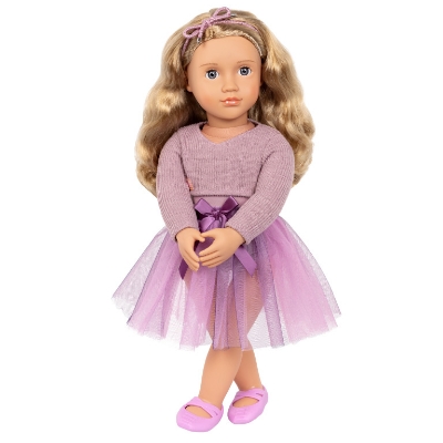Picture of Doll with Two-Tone Purple Ballet Tutu "Savannah"