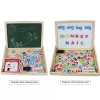 Picture of 3D Magnetic Wooden Drawing Board Letters & Numbers Puzzle Set Double-Sided Blackboard