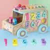Picture of Xylophone Wooden Car With Number Shape Letter Multifunctional
