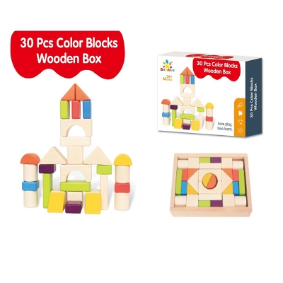 Picture of Wooden Building Blocks Shape Cognition Thinking Exercise Cognition Color