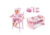 Picture of 14" Doll Set with 12 Sound+Dining Chair & Crib