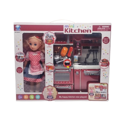 Picture of Home Appliances Set + Doll with Light & Music & Battery