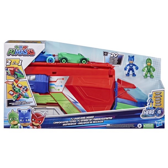 Picture of PJ Masks Launching Seeker Preschool Toy Transforming Vehicle Playset with 2 Cars 2 Action Figures