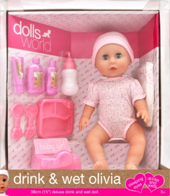 Picture of Dolls World Drink and Wet Olivia 38cm