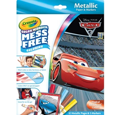 Picture of Crayola Color Wonder Metallic Paper & Markers Cars3