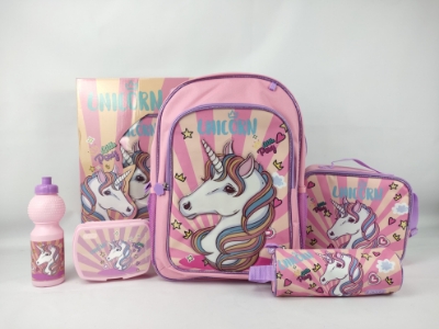 Picture of Roco Unicorn Pink 5-in-1 Value Set Backpack with Accessory 17"