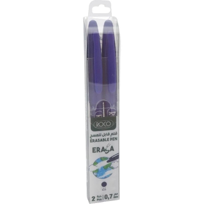 Picture of Roco Erasable Pen Blue Ink Color Ballpoint 0.7 mm 2 Pieces