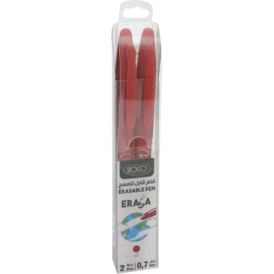 Picture of Roco Erasable Pen Red Ink Color Ballpoint 0.7 mm 2 Pieces