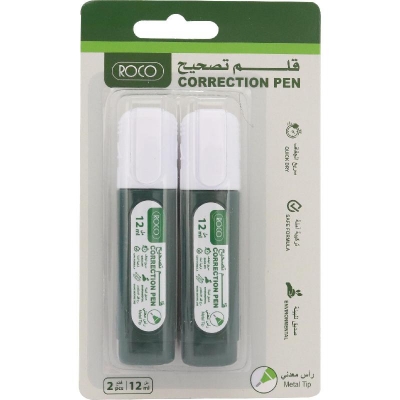 Picture of Roco Correction Pen Metal Frame Round Tip White 1 mm