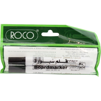 Picture of Roco Whiteboard Marker Chisel Tip Black 2 pieces