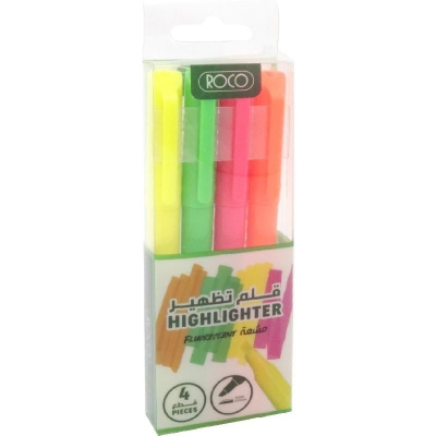 Picture of Roco 130 Slim Highlighter Chisel Tip Assorted Color 4 pieces