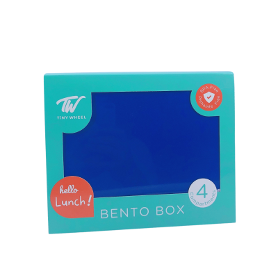 Picture of Tiny Wheel Bento Box Blue 4 Compartments