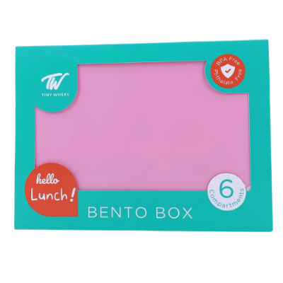 Picture of Tiny Wheel Bento Box Pink 6 Compartments