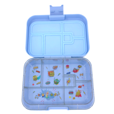 Picture of Tiny Wheel Bento Box Baby Blue 6 Compartments