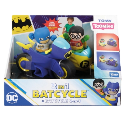 Picture of Toomies Dc Comics Batman E73260 2 In 1 Batcycle Motorcycle 