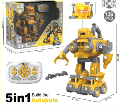 Picture of 5 In 1 Autobot Set with Remote 136Pcs